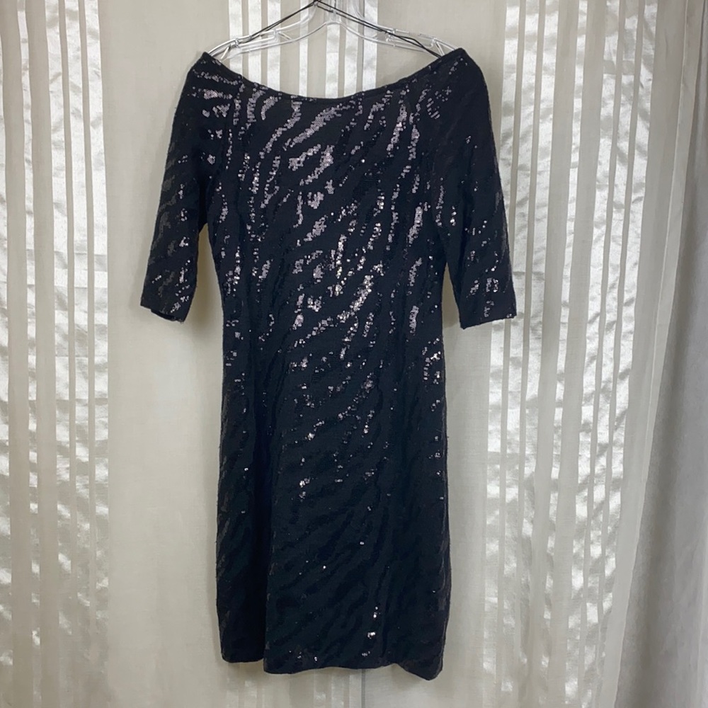 Black sequin short dress cocktail